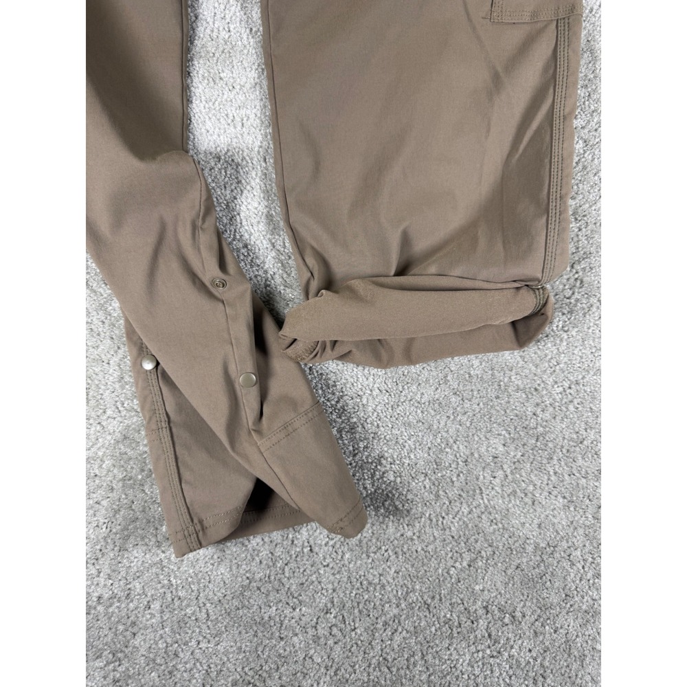 Prana Zion Hiking Pants Mens 36 Brown Stretch Cargo Outdoor Roll Up Leg Pant - Picture 9 of 10